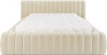 Επενδυμένο κρεβάτι Carlito-Ekrou-160 x 200 - Image 4