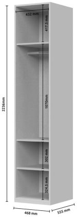 Ντουλάπα Phantom μονόφυλλη - Image 3