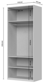 Επέκταση ντουλάπας Phantom δίφυλλη glass - Image 3