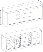 Μπουφές Windsor 2D3S - Image 3