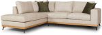 Γωνιακός καναπές Rotondo -Krem-Αριστερή