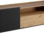 Έπιπλο τηλεόρασης Como 1D1SZ-Fusiko-Mavro