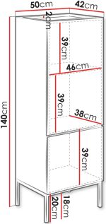 Μπουφές Como 50 2D-Cashmere - Image 2