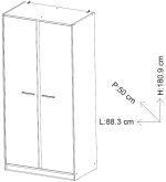 Ντουλάπα Swappie δίφυλλη - Image 3