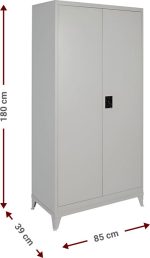 Μεταλλική ντουλάπα Damian 2D - Image 3