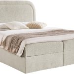 Επενδυμένο κρεβάτι Bonito-Beige-200 x 200