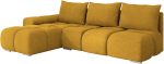 Γωνιακός καναπές Bestii-Moustardi-Αριστερή