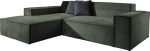 Γωνιακός καναπές Fubu-Prasino Skouro-Αριστερή