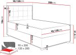Επενδυμένο κρεβάτι Lind-Gkri Skouro-120 x 200 - Image 3