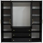 Ντουλάπα Retro D4 Lux τετράφυλλη-Cashmere - Image 4