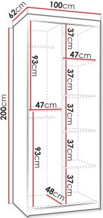 Ντουλάπα Selfie 100 συρόμενη-Fusiko - Image 3