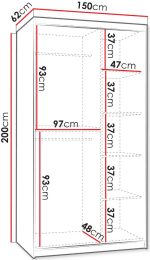 Ντουλάπα Selfie 150 συρόμενη-Mauro - Image 3