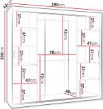 Ντουλάπα Selfie 180 συρόμενη-Artisan - Image 3