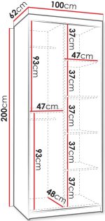 Ντουλάπα Wika 100 συρόμενη-Artisan - Image 2