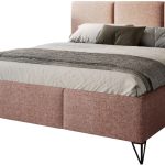 Επενδυμένο κρεβάτι Loren-Roz-200 x 200