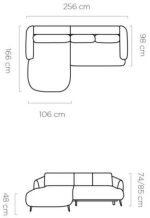 Γωνιακός καναπές Terry Mini-Mauro-Δεξιά - Image 3