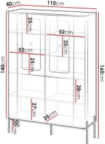 Βιτρίνα Vera 110-Cashmere - Image 2