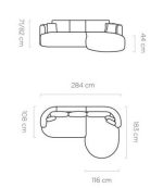 Γωνιακός καναπές Iris Mini-Gkri-Δεξιά - Image 3