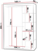 Ντουλάπα Mat V 160 συρόμενη - Image 3