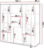 Βιτρίνα Caro HB 120-Mauro - Image 3