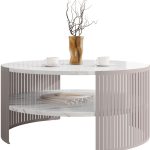 Τραπεζάκι σαλονιού Fikoli-Leuko Marmaro