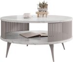 Τραπεζάκι σαλονιού Roenni III-Leuko Marmaro