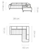 Γωνιακός καναπές Elysia-Ekrou-Αριστερή - Image 3