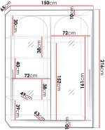 Ντουλάπα Modin συρόμενη-Leuko-Μήκος: 150 εκ. - Image 3