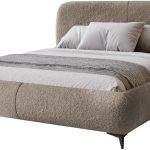 Επενδυμένο κρεβάτι Moe-Silver Gray-140 x 200