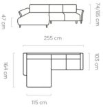 Γωνιακός καναπές Josephine -Petrol-Αριστερή - Image 3