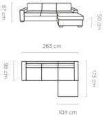 Γωνιακός καναπές Orchid-Ekrou-Αριστερή - Image 3