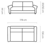 Καναπές Chant διθέσιος-Gkri - Image 3