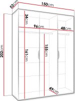 Ντουλάπα Malaga τρίφυλλη-Mauro - Image 3
