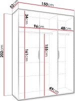 Ντουλάπα Malaga plus τρίφυλλη-Mauro - Image 3