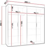 Ντουλάπα Malaga τετράφυλλη-Mauro - Image 3