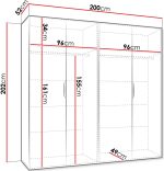 Ντουλάπα Malaga plus τετράφυλλη-Cashmere - Image 3