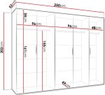 Ντουλάπα Malaga πεντάφυλλη-Mauro - Image 3