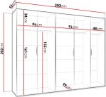 Ντουλάπα Malaga plus πεντάφυλλη-Cashmere - Image 3