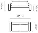 Καναπές Orchid διθέσιος-Tirkouaz - Image 3