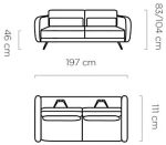 Καναπές Lurven τριθέσιος-Kafe - Image 3