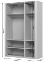 Ντουλάπα Dutchess τρίφυλλη glass - Image 4