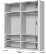 Ντουλάπα Dutchess τετράφυλλη glass - Image 4