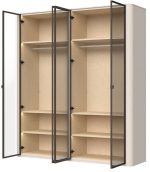 Ντουλάπα Dutchess τετράφυλλη glass - Image 5