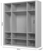 Ντουλάπα Dutchess τετράφυλλη 2 glass - Image 4