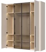 Ντουλάπα Dutchess τετράφυλλη 2 glass - Image 6