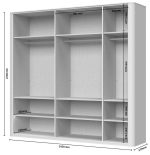 Ντουλάπα Dutchess πεντάφυλλη glass - Image 4