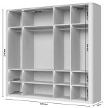 Ντουλάπα Dutchess πεντάφυλλη 3 glass - Image 4