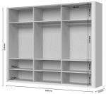 Ντουλάπα Dutchess εξάφυλλη 2 glass - Image 4