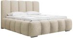 Επενδυμένο κρεβάτι Wizko-Beige-140 x 200