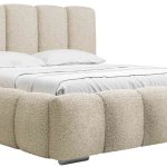 Επενδυμένο κρεβάτι Wizko-Beige-160 x 200